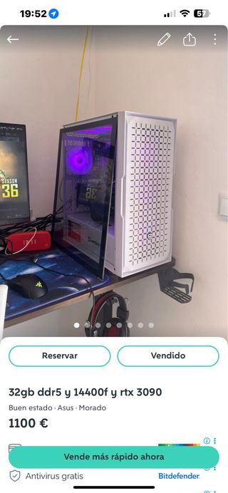 PC Gaming 32GB DDR5 i5-14400F RTX 3090