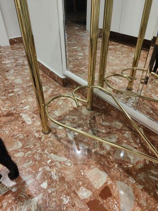 Consola recibidor vintage lacado negro