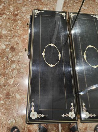 Consola recibidor vintage lacado negro