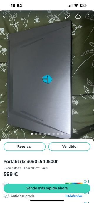 Portátil RTX 3060 i5 10500H Gris