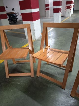 4 Sillas Plegables Trieste Aldo Jacober , años 60
