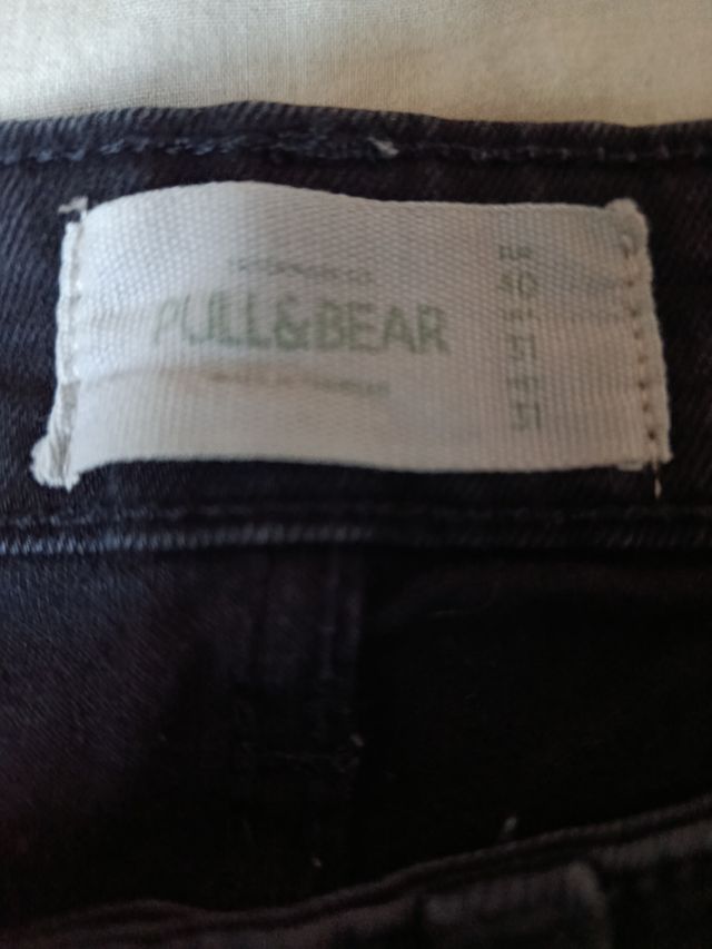 Vaqueros negros Pull&Bear talla 40 Skinny Fit