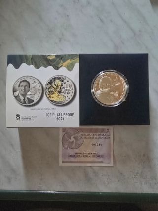 Moneda 10€ Plata Proof 2021 Dalí Galatea