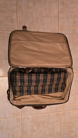 Maleta/Bolsa de mano con diseño a cuadros