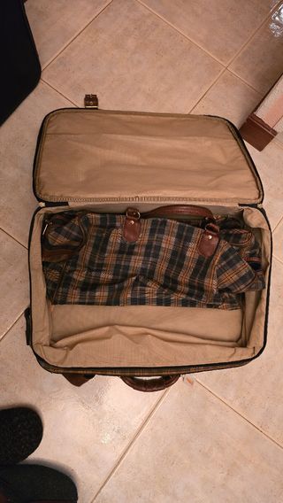 Maleta/Bolsa de mano con diseño a cuadros