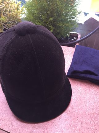 cascos de hipica de terciopelo. inglaterra