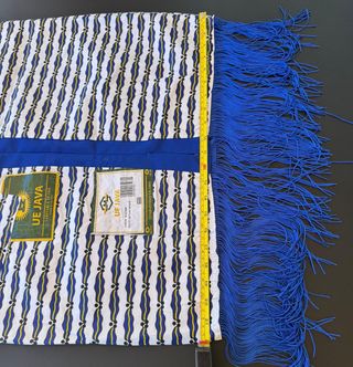 Ropa Africana Estampada Azul y Blanca