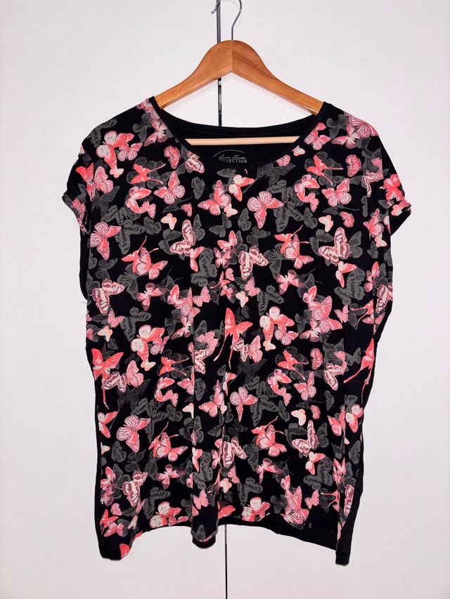 Camiseta Laura Torelli Mariposas Talla XL