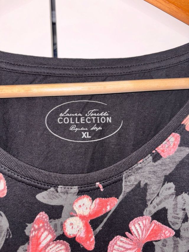 Camiseta Laura Torelli Mariposas Talla XL