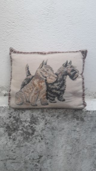Cuscino d'arredo vintage cani Scottish Terrier