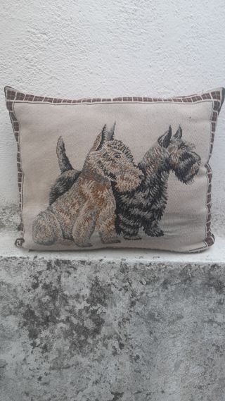 Cuscino d'arredo vintage cani Scottish Terrier
