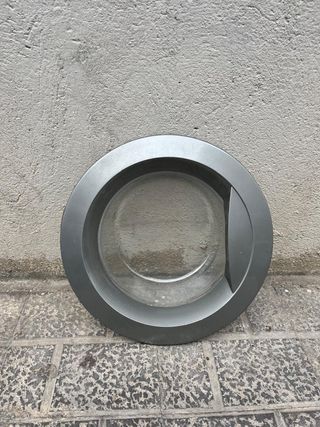 Puerta de lavadora gris
