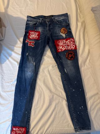 Mario Morato Jeans Azules con Parches