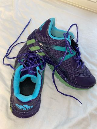 Zapatillas Adidas Baloncesto Morado/Verde