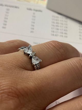 Anillo Pandora Lazo Transparente Plata
