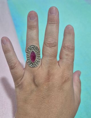 Anillo Plata y Rubí