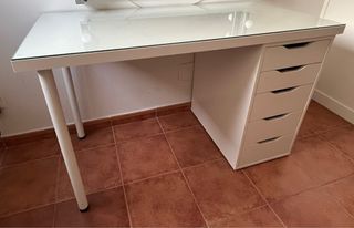 Mesa estudio blanca con cajonera