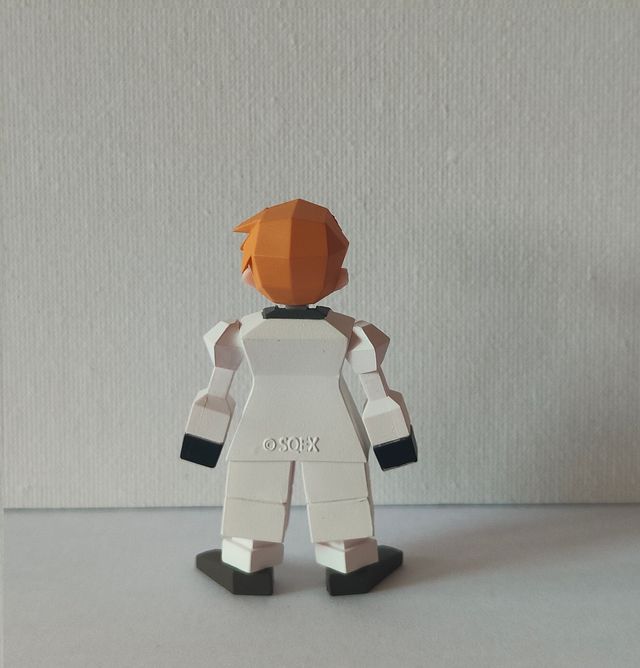 Figura poligonale di Rufus di Final Fantasy VII
