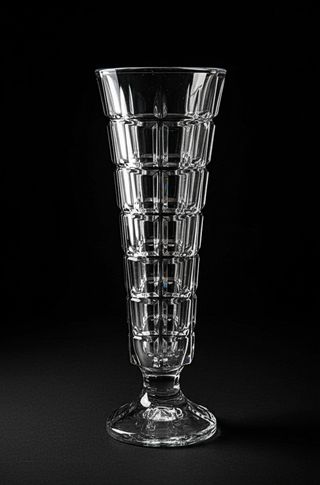 ANTIGUO JARRON DE CRISTAL DE BOHEMIA.