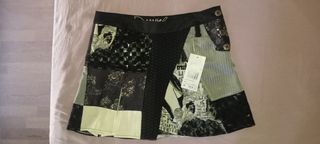 Falda Mafalda Talla L/40 Negra y Blanca