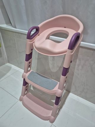 Escalera para bebé rosa y morado