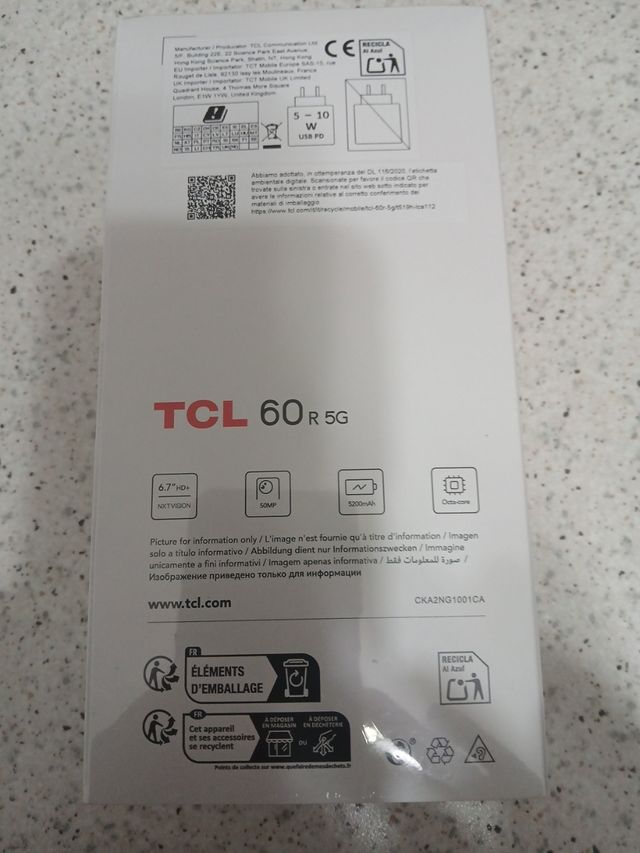 TCL 60 R 5G 128GB 12 GB RAM CON CUSTODIA 