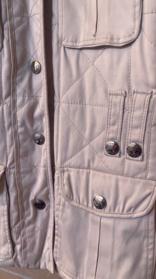 Abrigo Zara Beige Acolchado