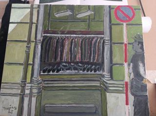 Óleo sobre lienzo..45 x 39 aprox