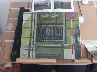 Óleo sobre lienzo..45 x 39 aprox