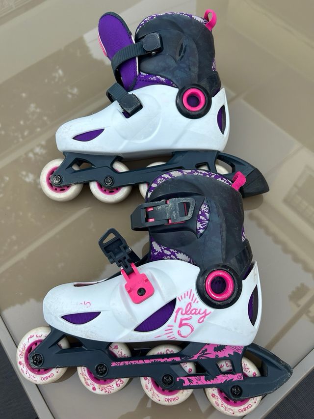 Patines Oxelo Play 5 ajustables. Talla 32-33-34