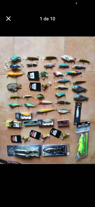 Lote de señuelos de pesca variados