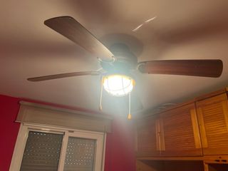 Ventilador de techo madera y metal
