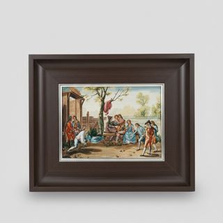 ANTIGUO ESMALTE AL FUEGO - ENMARCADO.