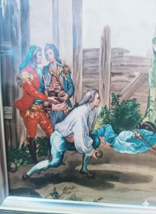 ANTIGUO ESMALTE AL FUEGO - ENMARCADO.