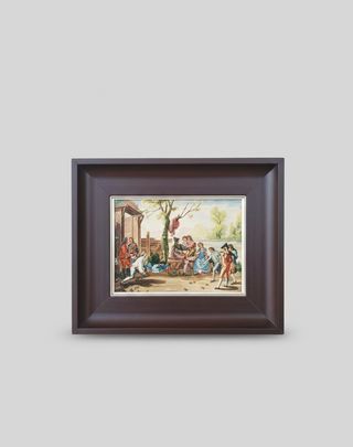 ANTIGUO ESMALTE AL FUEGO - ENMARCADO.