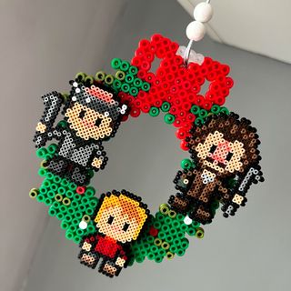 Adorno Navidad Solo en Casa hama Beads