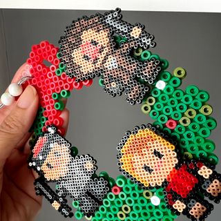 Adorno Navidad Solo en Casa hama Beads
