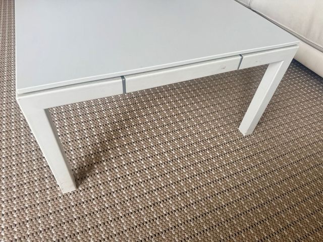 Mesa de centro lacado blanco Nuena Linea