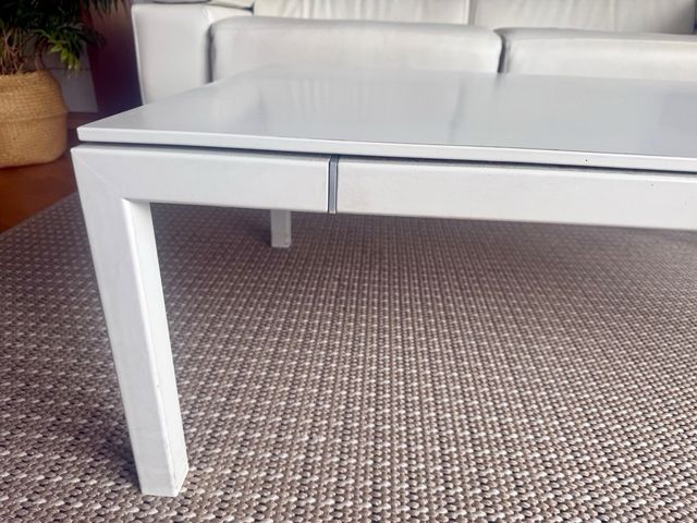 Mesa de centro lacado blanco Nuena Linea