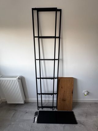Estantería Madera y Metal Negro