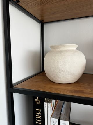 Estantería Madera y Metal Negro