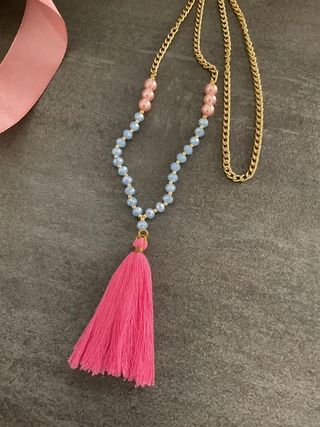 Collana con nappa oro e rosa
