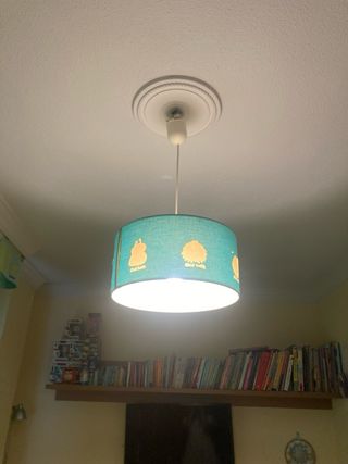 Conj. estor, edredón, cojines, alfombra, lámpara