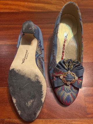 OFERTA! Zapatos de Fallera azul Talla 39-40