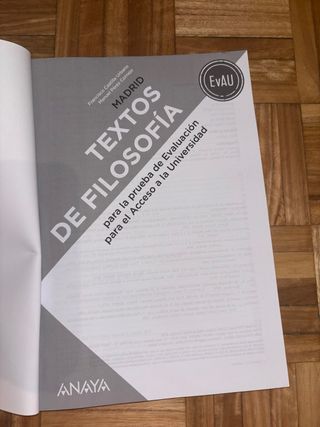 Libro Textos de la Filosofia 2 bachillerato