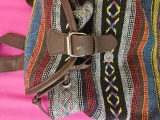 Bolso de tela con estampado étnico