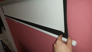 Pantalla blanca para proyector