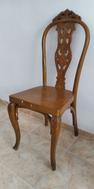 Sillas 6 antiguas de madera 