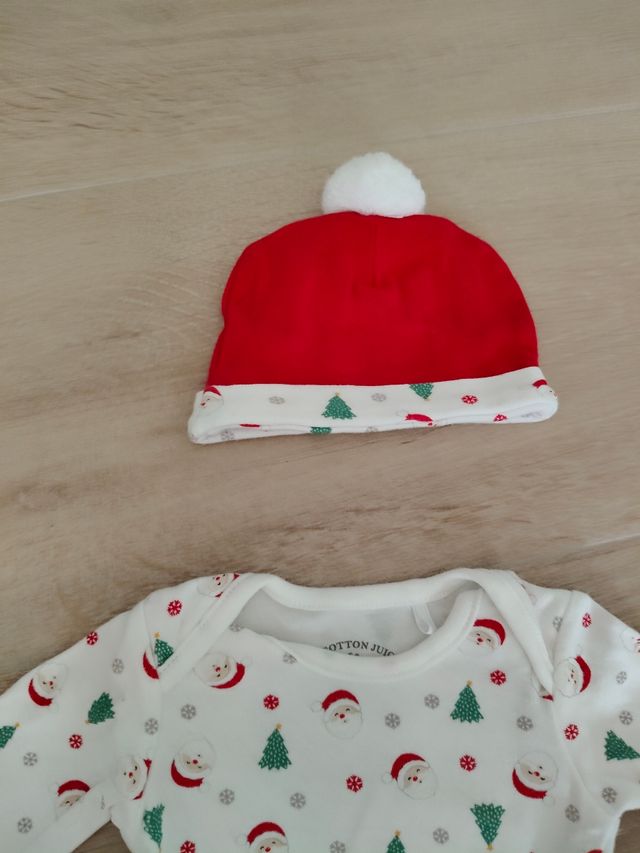 Conjunto bebé Navidad Papá Noel y árbol