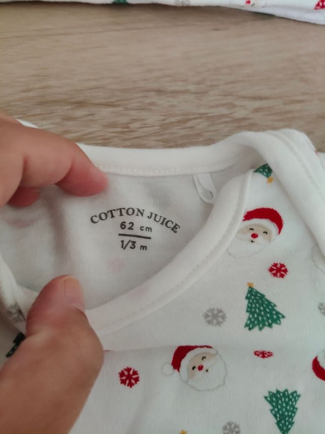 Conjunto bebé Navidad Papá Noel y árbol